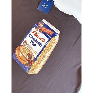 FLAN LABS Caramel Top Cereal Graphic T-Shirt Unisex Small oversized‎